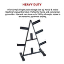 Olympic Weight Plate Storage Rack 250kg Capacity - RnR Galore