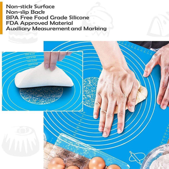 Orange Reusable Non - Stick Silicone Rolling Dough Mat Cake Pastry Baking Fondant Sheet - 29*26cm - RnR Galore