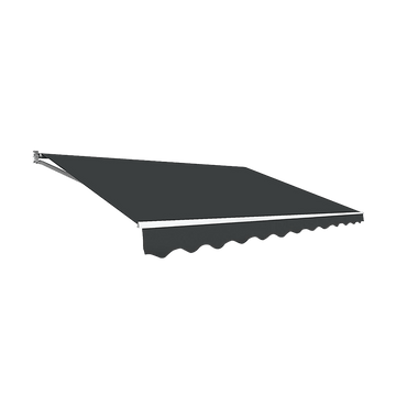 Outdoor Folding Arm Awning Retractable Sunshade Canopy Grey 4.0m x 3.0m - RnR Galore