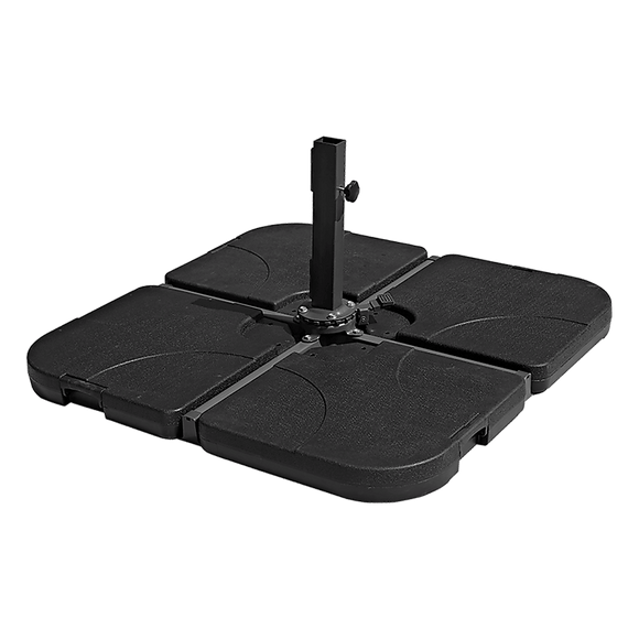 Outdoor Patio 4 - Piece Cantilever Offset 3M Umbrella Base Stand Weight Water Sand - RnR Galore