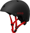 OutdoorMaster Youth & Kids Bike Helmet - Adjustable Multi - Sports Skateboard Helmet with Removable Liners for Balance Bike, Toddler Scooter, One Wheel Hoverboard - Black Red - Small - RnR Galore