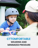 OutdoorMaster Youth & Kids Bike Helmet - Adjustable Multi - Sports Skateboard Helmet with Removable Liners for Balance Bike, Toddler Scooter, One Wheel Hoverboard - Light Blue - Medium - RnR Galore