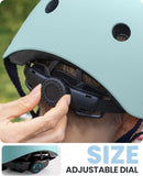 OutdoorMaster Youth & Kids Bike Helmet - Adjustable Multi - Sports Skateboard Helmet with Removable Liners for Balance Bike, Toddler Scooter, One Wheel Hoverboard - Mint Green - Large - RnR Galore