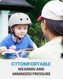 OutdoorMaster Youth & Kids Bike Helmet - Adjustable Multi - Sports Skateboard Helmet with Removable Liners for Balance Bike, Toddler Scooter, One Wheel Hoverboard - White - Small - RnR Galore