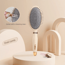 Oval comb Soft Touch Air Cushion Hair Brush with Built - in Cleaning Claw Detangling Massage Comb for Wet and Dry Hair Gentle Scalp Care - RnR Galore