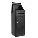 Parcel Delivery Drop Box Mailbox - Secure Home Package Locker 38x38x90cm Black - RnR Galore