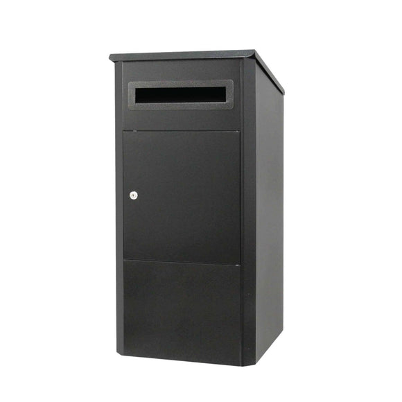 Parcel Delivery Drop Box Mailbox - Secure Home Package Locker 38x38x90cm Black - RnR Galore