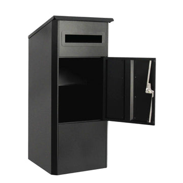 Parcel Delivery Drop Box Mailbox - Secure Home Package Locker 38x38x90cm Black - RnR Galore