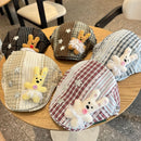 Patchwork Plaid Cotton Cap with Decorative Details(brown) - RnR Galore