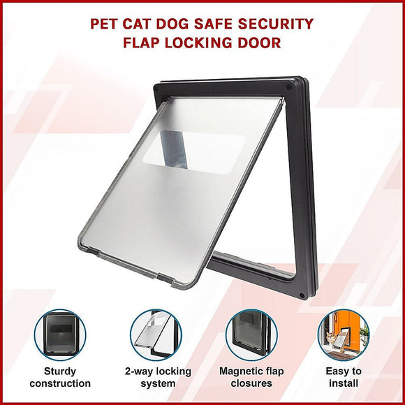Pet Cat Dog Safe Security Flap Locking Door - RnR Galore