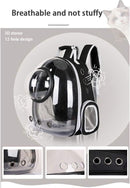 pet products Pet Space Capsule Backpack, Small Medium Cat Puppy Dog Carrier, Transparent Breathable Heat Proof, Pet Carrier for Travel Hiking Walking Camping, Grey - RnR Galore