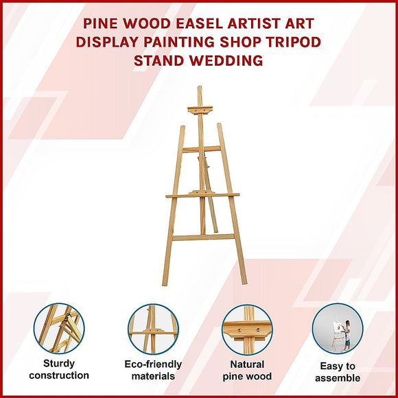 Pine Wood Easel Artist Art Display Painting Shop Tripod Stand Wedding - RnR Galore