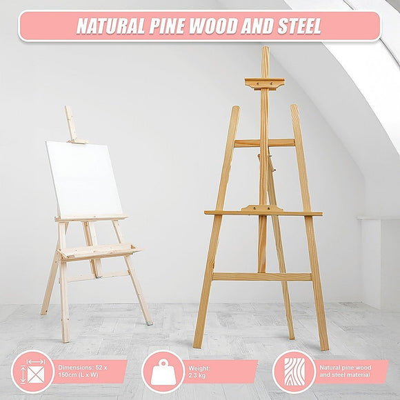 Pine Wood Easel Artist Art Display Painting Shop Tripod Stand Wedding - RnR Galore