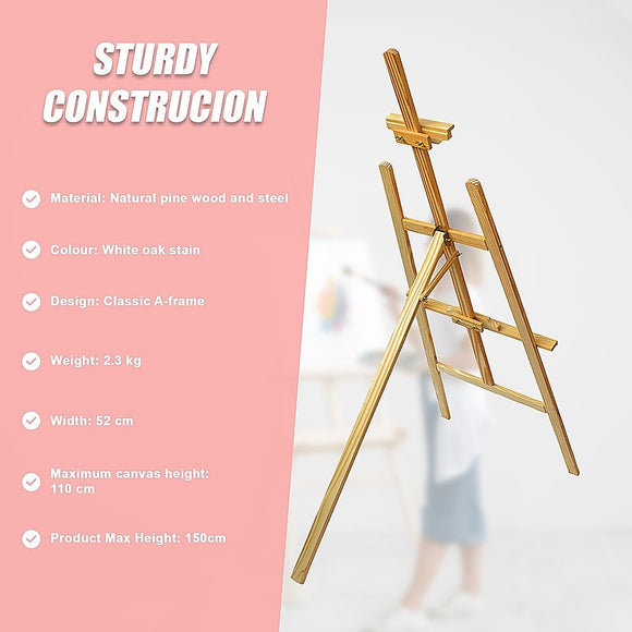 Pine Wood Easel Artist Art Display Painting Shop Tripod Stand Wedding - RnR Galore