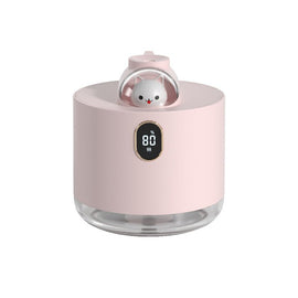 Pink Adorable Space Capsule Humidifier - Portable USB Cool Mist Maker with LED Display & Ambient Night Light - RnR Galore