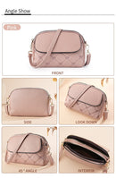 Pink Chic Quilted Crossbody Bag - Multi - Compartment PU Leather Shoulder Purse - RnR Galore