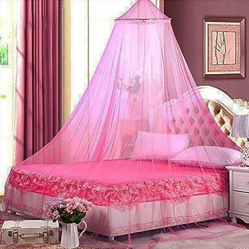 Pink Hanging Princess Bed Canopy Mosquito Net - Dome Bedding for Dorm Rooms & Bedrooms (Fits ≤1.5m Beds) - RnR Galore