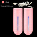 Pink Portable USB Shoe Dryer & Deodorizer - Constant Temperature Electric Boot Warmer with UV Sanitizer - RnR Galore