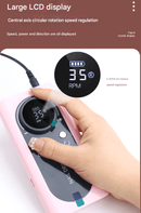 Pink Professional Rechargeable Nail Drill Machine - 45000RPM Portable E - File Kit for Acrylic, Gel, Polishing & Manicure - RnR Galore