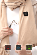 Pink USB Electric Heated Scarf - 3 - Level Heat Setting Winter Neck Warmer - RnR Galore