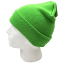 PLAIN BEANIE Unisex Mens Womens Winter Warm Hat Ski Cap Knit One Size - Fluro Green - RnR Galore