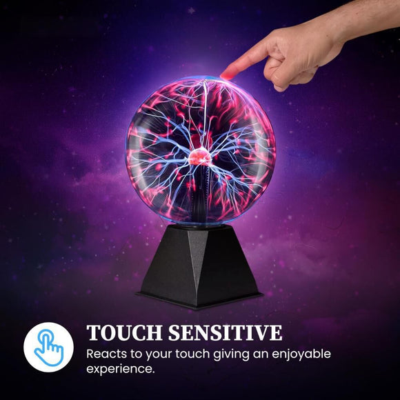 Plasma Ball Lamp - Touch & Sound Sensitive USB - Powered Globe for Decor, Parties & STEM Learning (4 Inch) | Other sizes Available in Store - RnR Galore