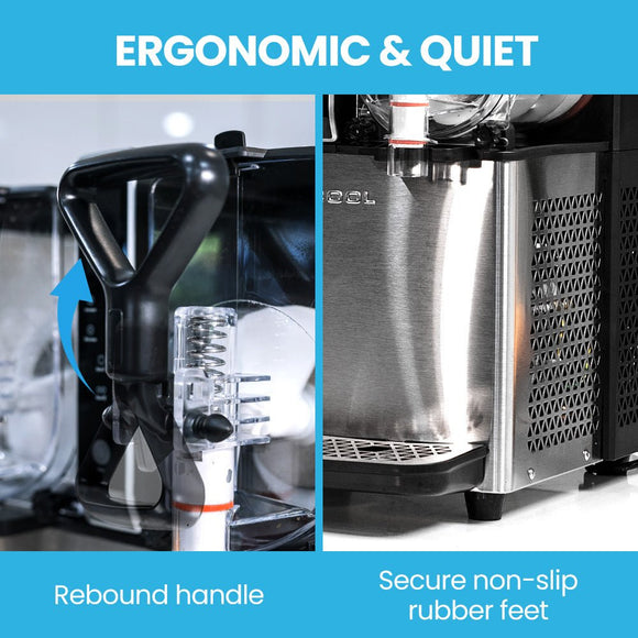 POLYCOOL 6L Double Tank Slushie Machine, Independent Digital Control Slushy Maker - RnR Galore