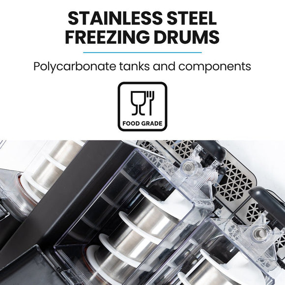 POLYCOOL 9L Triple Tank Slushie Machine, Independent Digital Control Slushy Maker - RnR Galore
