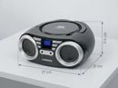 Portable CD Player (Black) 4W Speaker with FM Radio & AUX In - RnR Galore