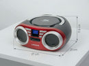 Portable CD Player (Red) 4W Speaker with FM Radio & AUX In - RnR Galore