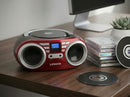 Portable CD Player (Red) 4W Speaker with FM Radio & AUX In - RnR Galore