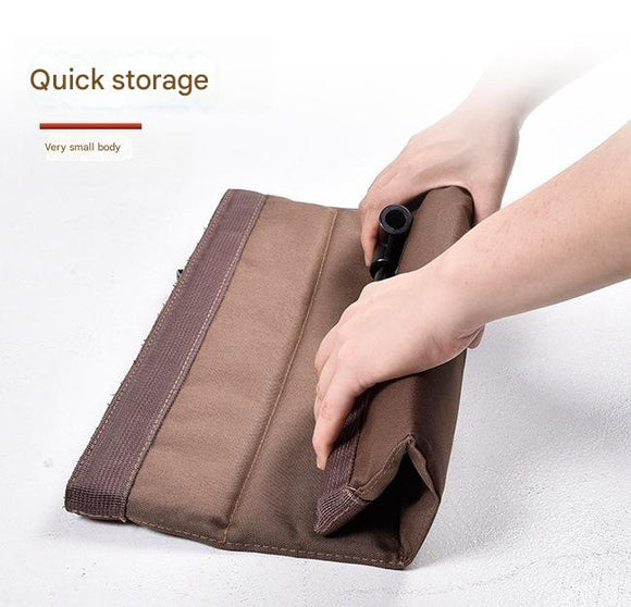 Portable Folding Beach Chair - Reclining Outdoor Seat 68x39.5x40.5cm with Carry Bag in white - RnR Galore