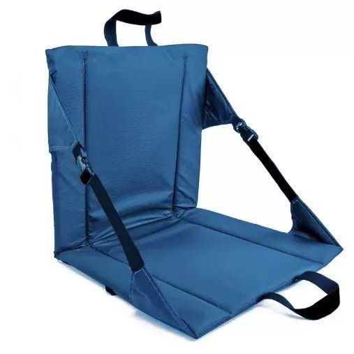 Portable Folding Stadium Seat Cushion with Back Support Lightweight Outdoor Chair for Camping Concerts Hiking Beach Bleachers Navy Blue - RnR Galore