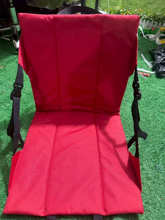 Portable Folding Stadium Seat Cushion with Back Support Lightweight Outdoor Chair for Camping Concerts Hiking Beach Bleachers Red - RnR Galore