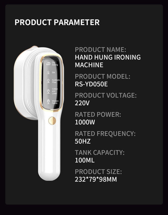 Portable Handheld Garment Steamer & Mini Iron - Smart Temperature Control, Rapid Heating & Powerful Steam for All Fabrics(White) - RnR Galore