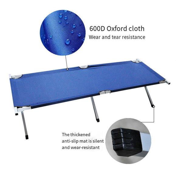Portable Lightweight Folding Aluminum Camping Bed Ultra Light Outdoor Camp Bed - Green - RnR Galore