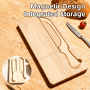 Portable Magnetic Bread Slicing Set: Serrated Toast Knife with Integrated Wooden Cutting Board - RnR Galore