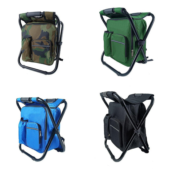 Portable Outdoor Folding Chair Oxford Small Stool for Fishing Camping Hiking - Blue - RnR Galore
