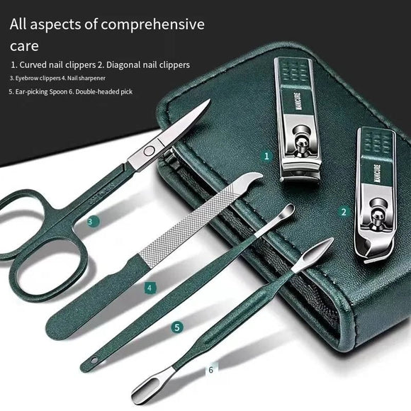 Portable Stainless Steel Nail Clipper Set (6 pcs) - RnR Galore