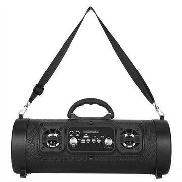 Portable Wireless Speaker - FM Radio, USB/TF Playback, AUX Input, Microphone Support & 2000mAh Battery(black) - RnR Galore