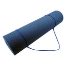Powertrain TPE Yoga Exercise Mat Home Gym Pilates Fitness 8mm Thick in Dark Blue - RnR Galore
