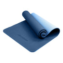 Powertrain TPE Yoga Exercise Mat Home Gym Pilates Fitness 8mm Thick in Dark Blue - RnR Galore