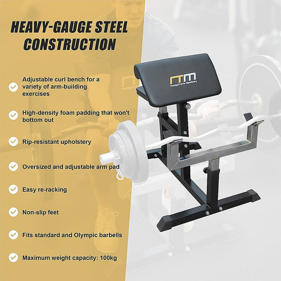 Preacher Curl Bench – Commercial Weight Bench for Bicep and Arm Workouts - RnR Galore