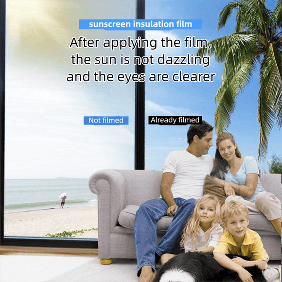Premium 6 - Layer Diamond Blue Window Film for Home/Office – Reflective One - Way Privacy, 50cm x 2m One Roll, UPF 50+ UV Block,With Full Install Tools - RnR Galore