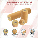 Premium Rigid Sports Strapping Tape - 16 Rolls x 38mm x 13.7m - RnR Galore