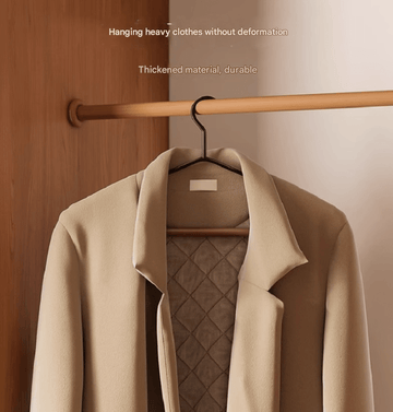Premium Solid Wood Clothes Hangers Set of 6 - Wide Shoulder Non - Slip Suit Hangers - RnR Galore