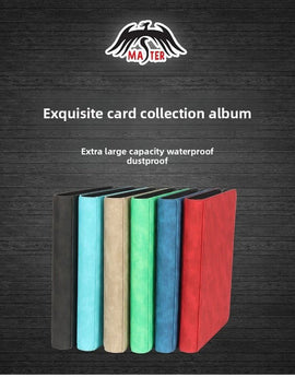 Premium Toploader Binder 9 Pocket 216 Capacity Trading Card Album Zippered PU Leather Storage Holder for Sports TCG & AFL Cards Black - RnR Galore