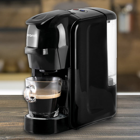 Pronti HomeMaid 3 - in - 1 Coffee Machine Multi - Capsule Pods and Ground Coffee Nespresso & Caffitaly Compatible CM - 511HM - RnR Galore