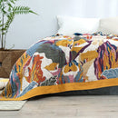 Pure Cotton Multi - Layer Gauze Blanket(Classic A, 240 cm x 240 cm) - Lightweight, Ultra - Breathable, and Moisture - Wicking Summer Quilt for Hot Sleepers - RnR Galore