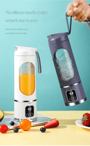 Purple 7.4V Portable Blender Smoothie Maker 450ml Wireless Rechargeable Juicer Cup with 12 - Blade Stainless Steel Cutter, LED Digital Display, USB Charging Personal Blender for Travel Gym Office Home - RnR Galore